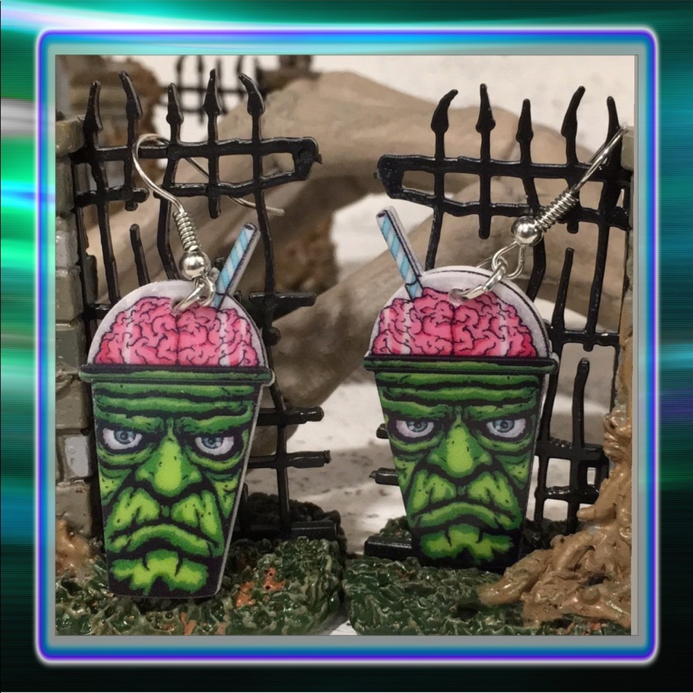 2X HP Zombie Juice Acrylic Earrings - Picture 1 of 6